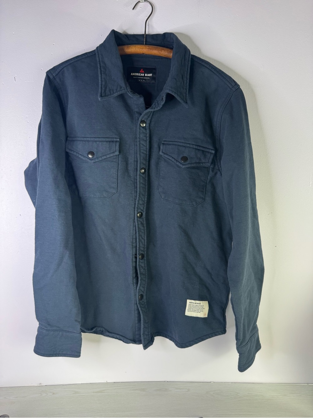 American Giant Unisex Redwood Fleece Overshirt SIze large